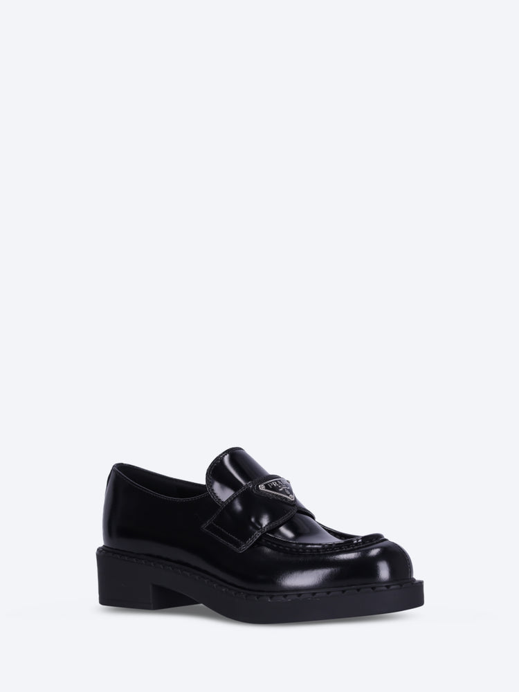 Chocolate brushed leather loafers 2