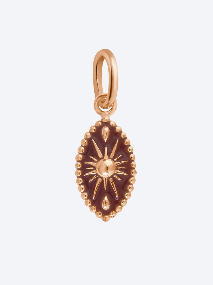 Pendentif Karma oder Rose Resine Moka 1