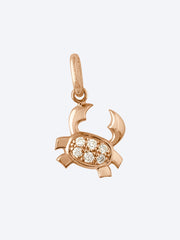 Pendentif or rose diamants cancer ref: