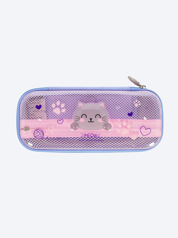 Starres transparentes Federmäppchen Kitty – Wonderwow 1