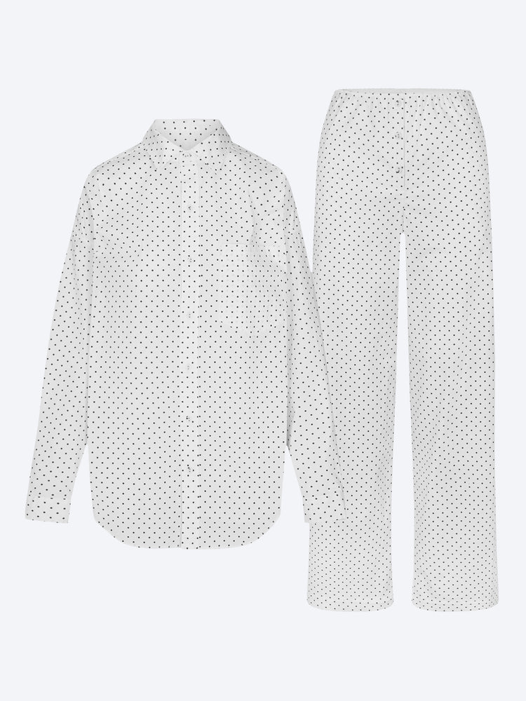 Cotton poplin sleep oversized set 1