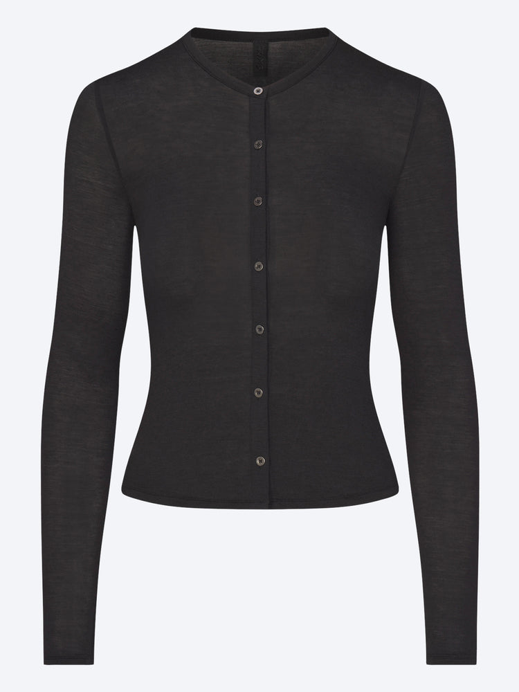 Cardigan transparent en modal 1