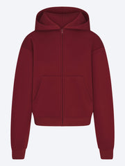Klassischer Kapuzenpullover aus Baumwollfleece mit Reißverschluss ref: