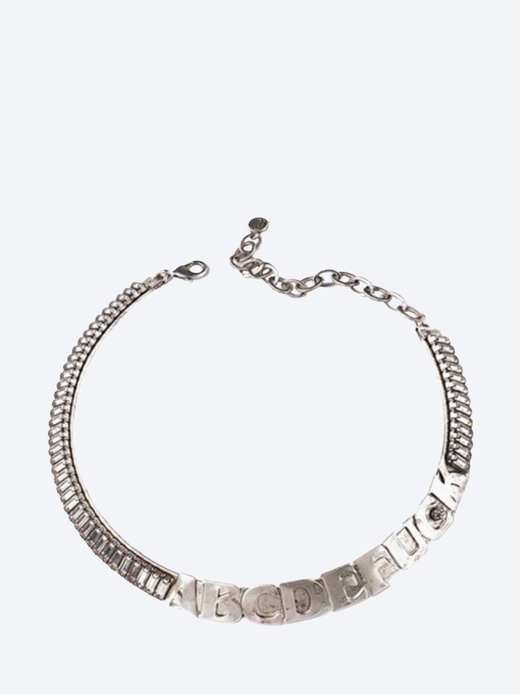 Abcdefu choker silver plated 1