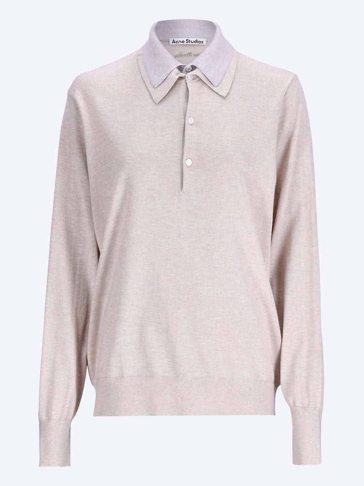 Acne Studios Polopullover mit V-Ausschnitt 1