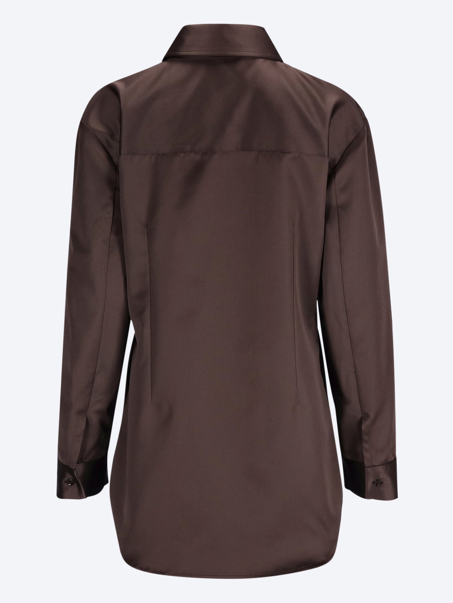 Akita satin cinched shirt dress 3