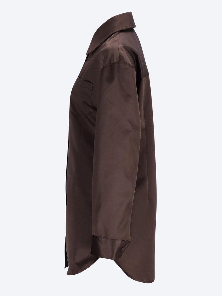 Akita satin cinched shirt dress 2