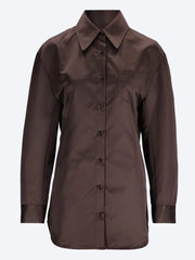 Akita satin cinched shirt dress ref: