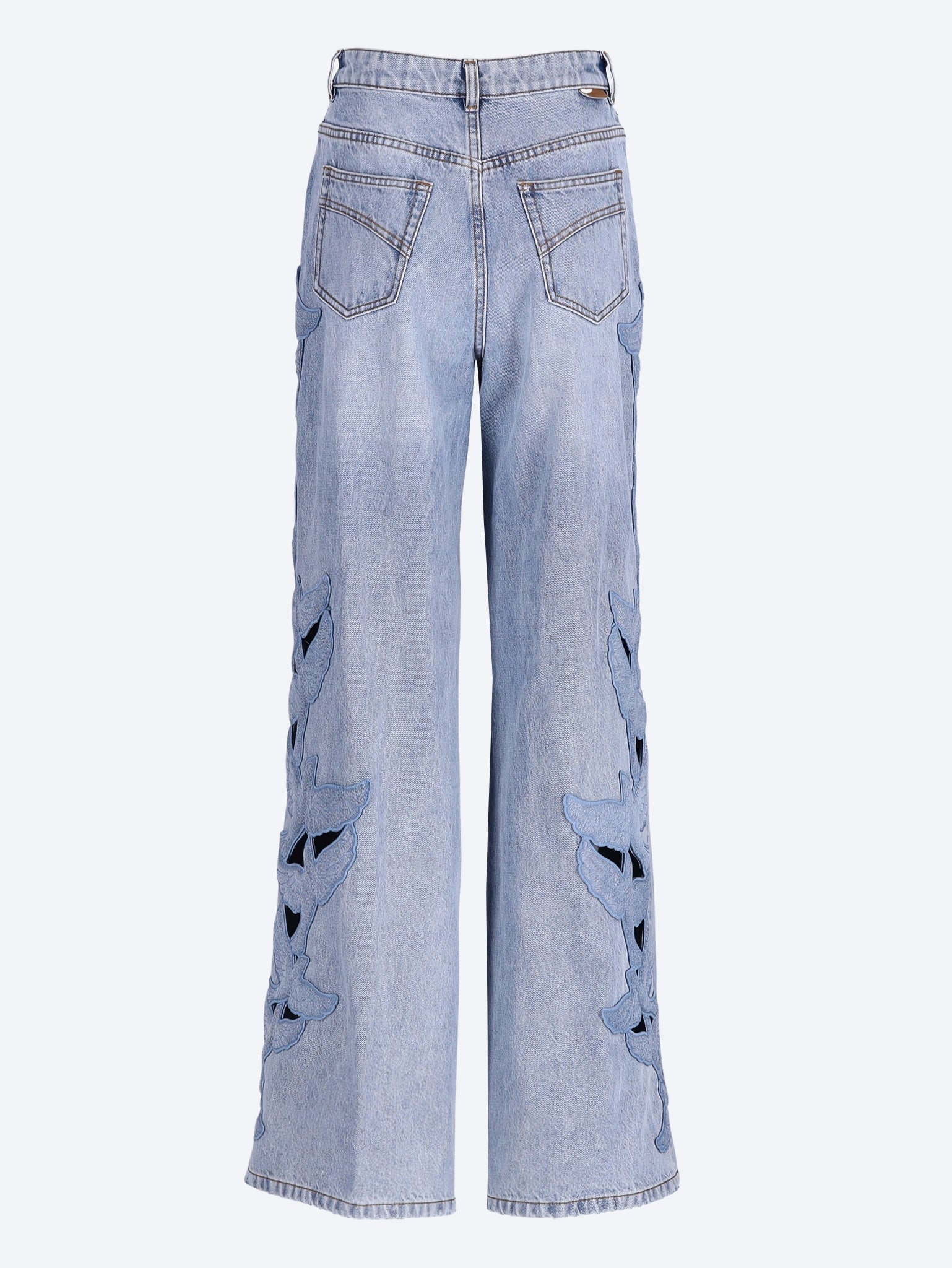 Alchemy applique relaxed flare jeans 3