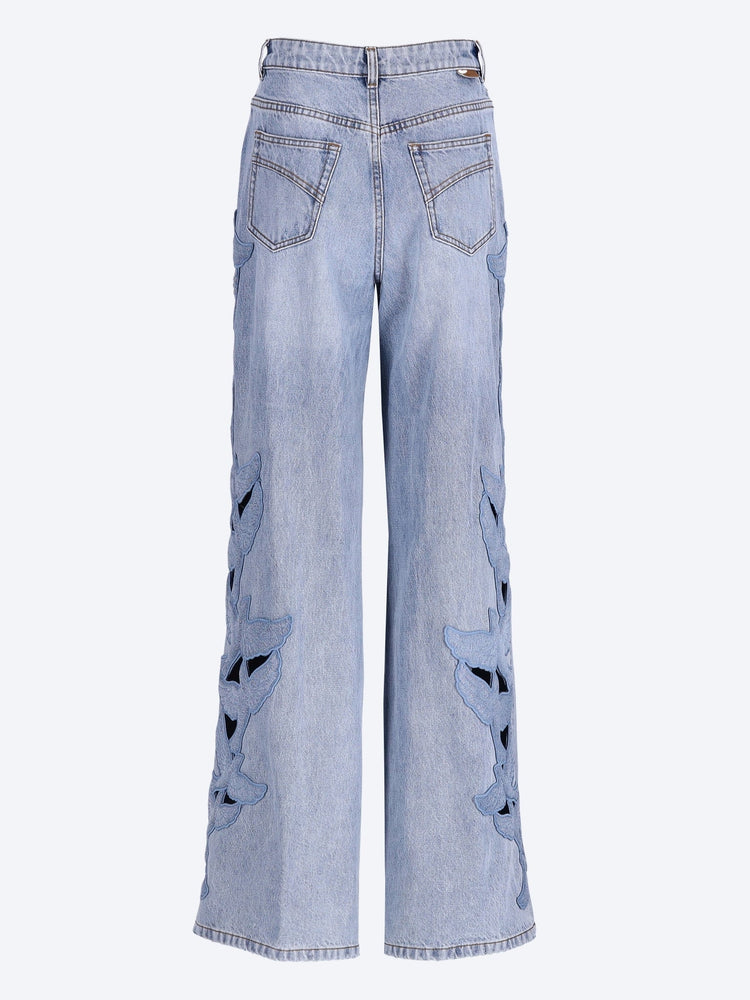 Alchemy applique relaxed flare jeans 3