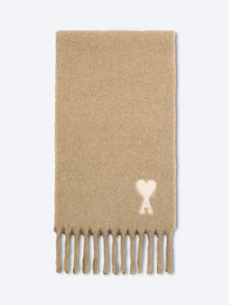 Alpaga-Wollschal mit cremefarbenem Ami de Coeur-Jacquard-Schal 1
