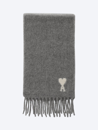 Écharpe en laine alpaga avec écharpe jacquard ami de coeur écru