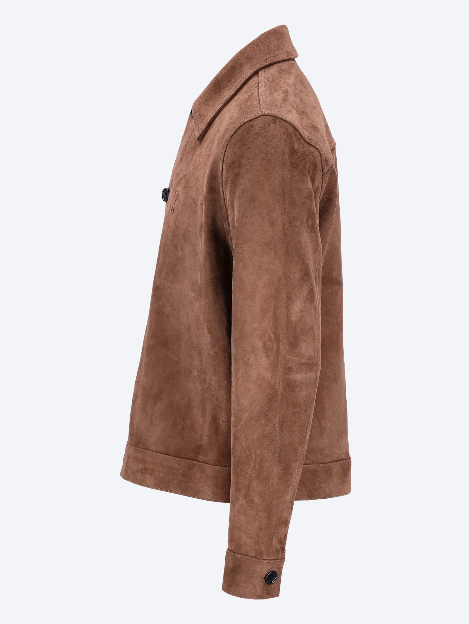 Ami de coeur leather button-down jacket 2