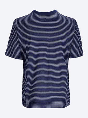 T-shirt rayé manches courtes coupe classique patch Ami de coeur
