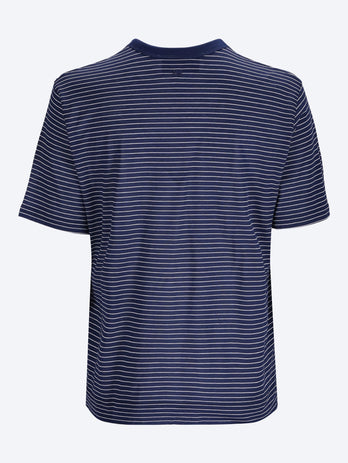 Gestreiftes T-Shirt mit klassischer Passform und Ami de Coeur-Patch mit kurzen Ärmeln