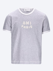 Ami paris knitted patch short sleeve classic fit t-shirt ref: