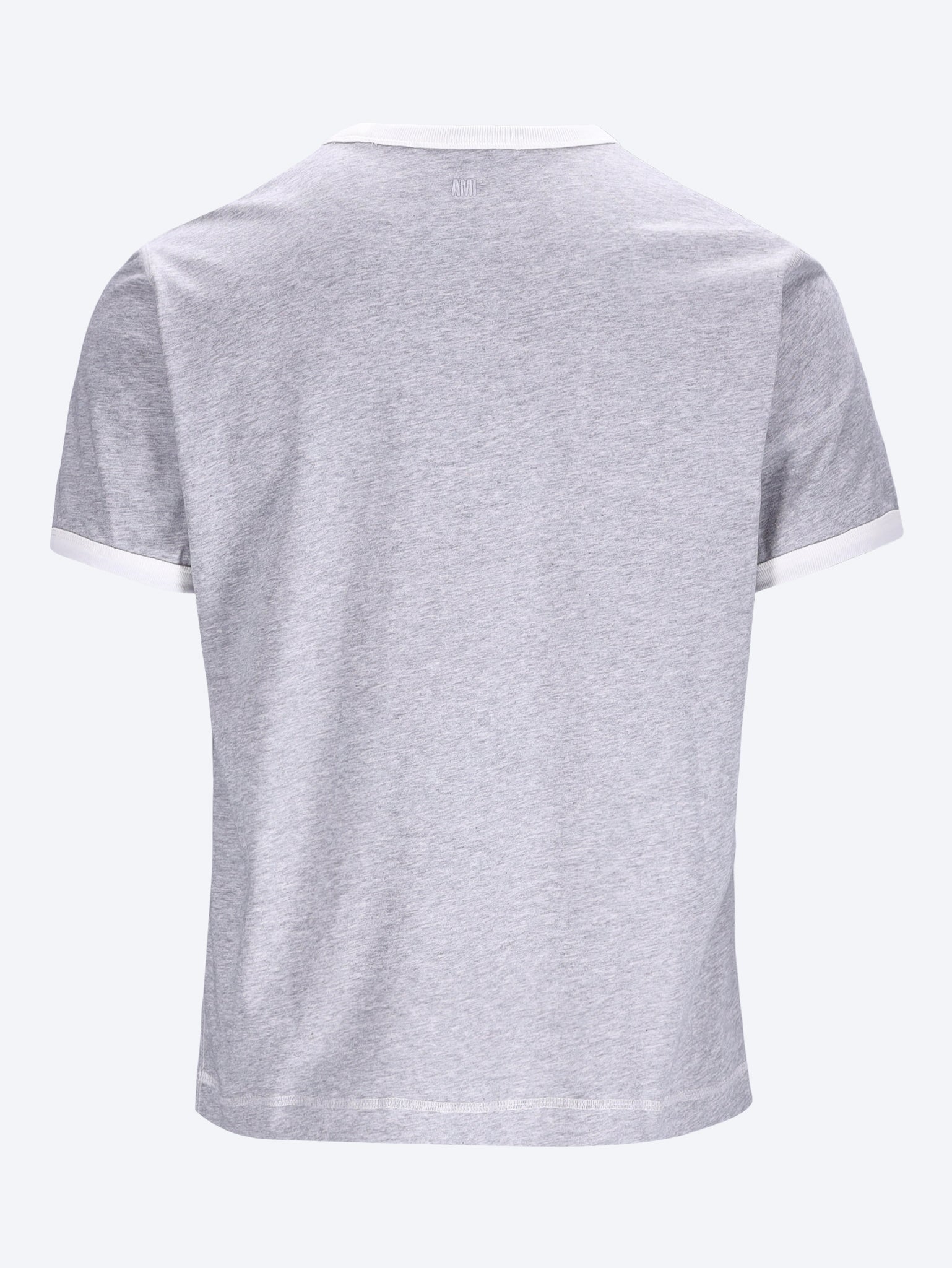 Ami paris knitted patch short sleeve classic fit t-shirt 2