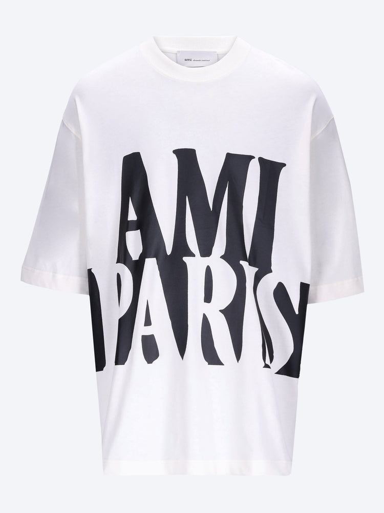 Kurzärmliges Oversize-T-Shirt mit Ami-Paris-Print 1