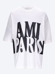 Kurzärmliges Oversize-T-Shirt mit Ami-Paris-Print ref: