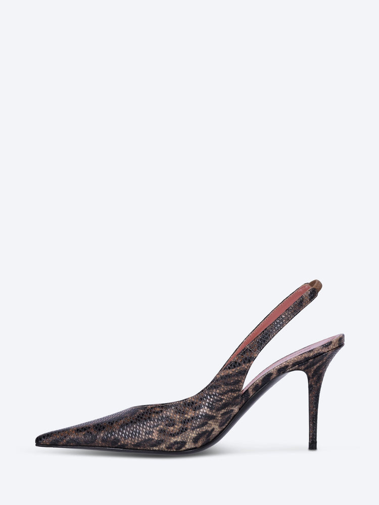Anok sling 90 leopard snake pumps 4