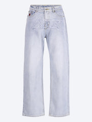 Applique running dog baggy jeans ref: