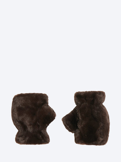 Ariel fingerlose Handschuhe Espresso