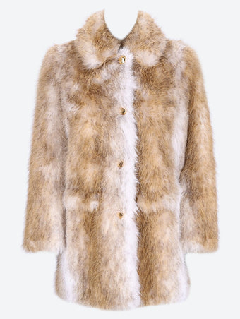 Artificial fur coat