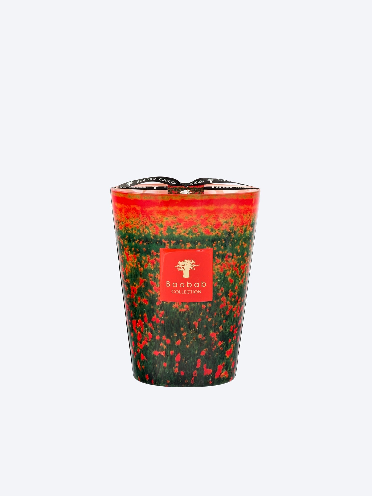Bougie fleurs coquelicots arty 4
