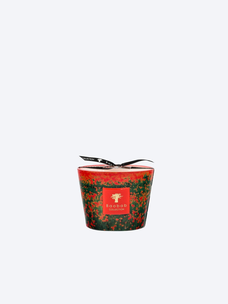 Bougie fleurs coquelicots arty 2