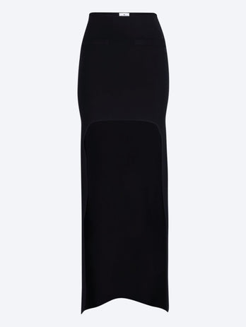 Asymetrical knit skirt