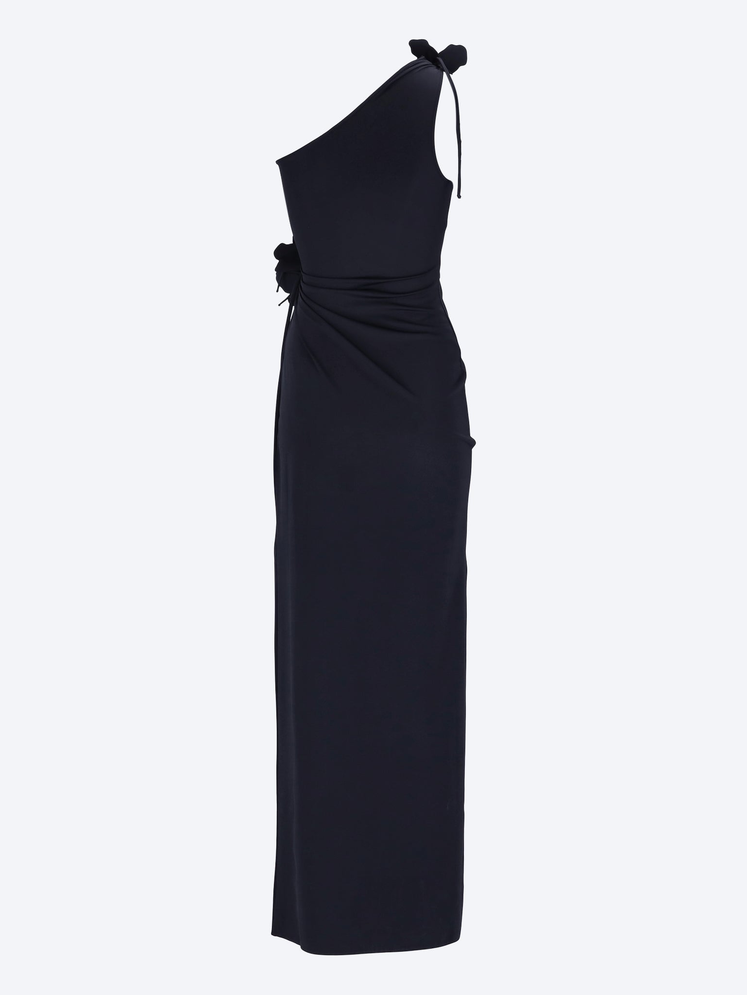 Asymmetrisches Blumen-Maxikleid 3