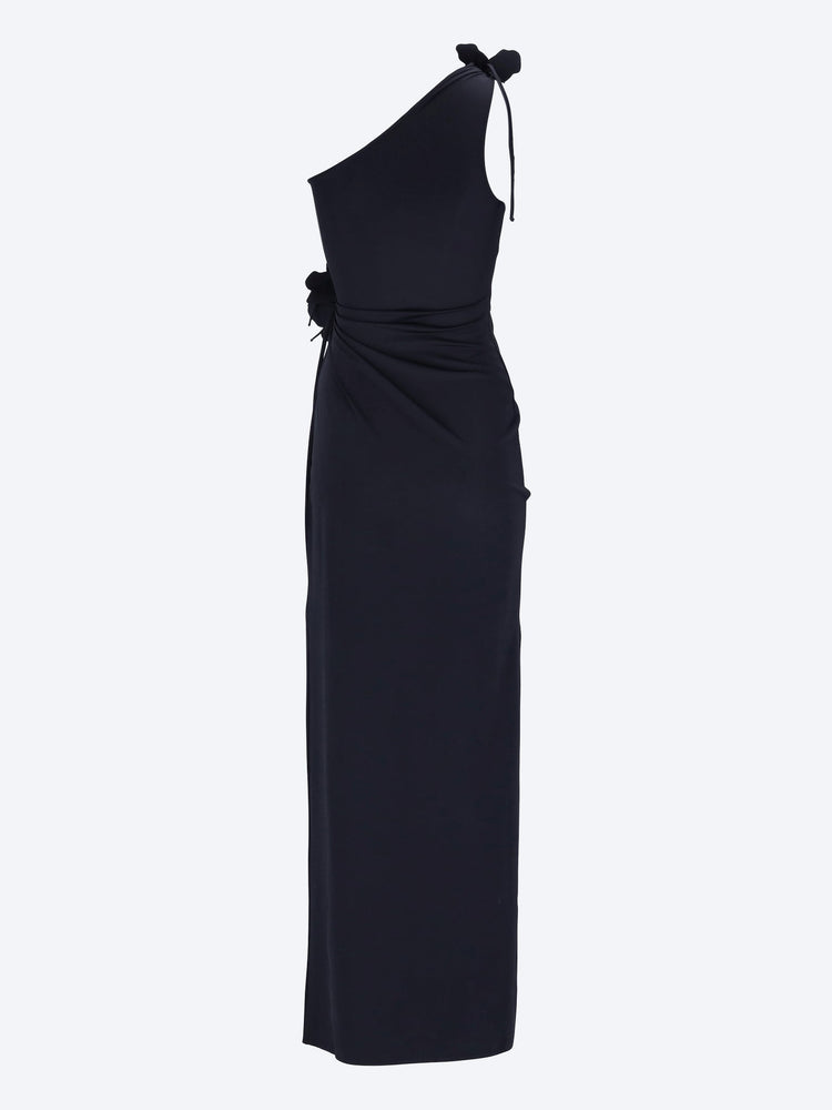 Asymmetrisches Blumen-Maxikleid 3