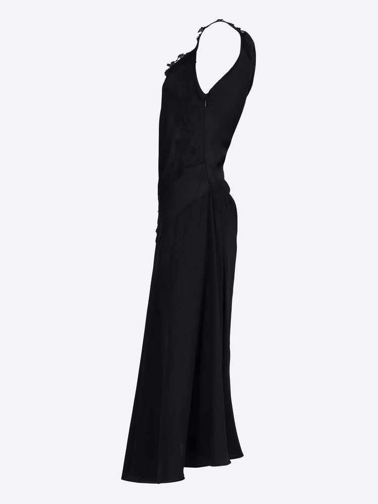 Asymmetric lace detail dress 2