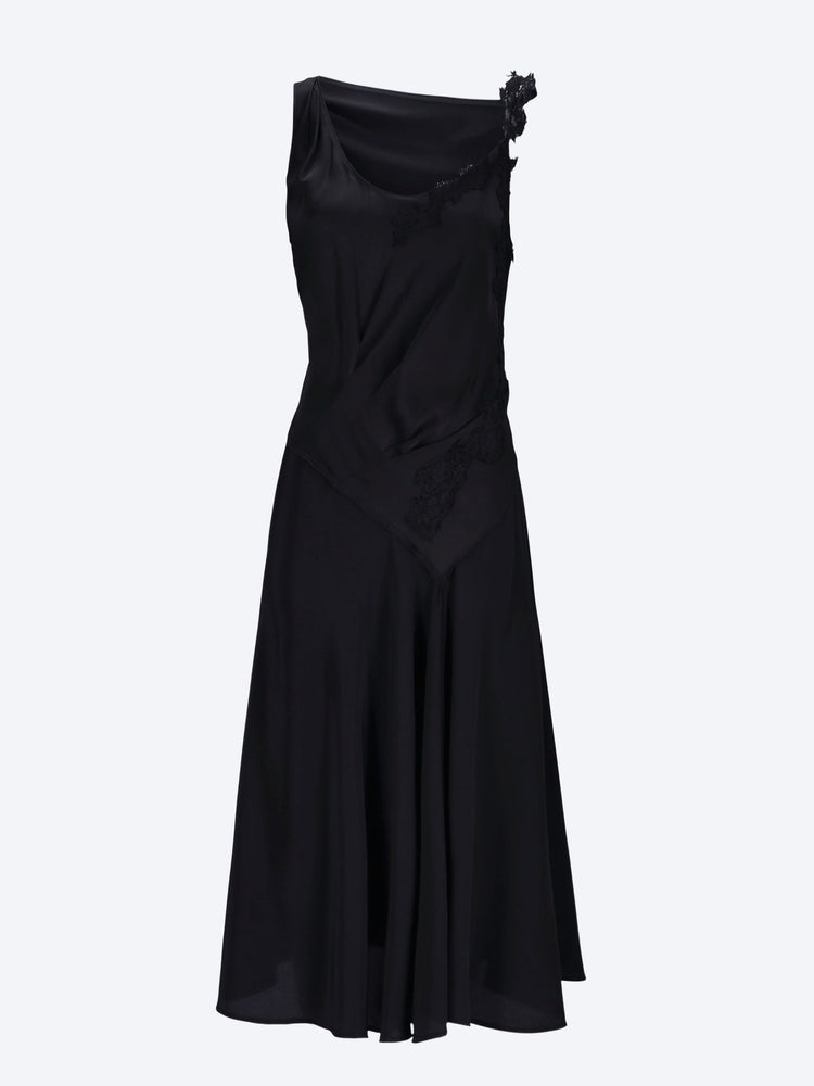 Asymmetric lace detail dress 1