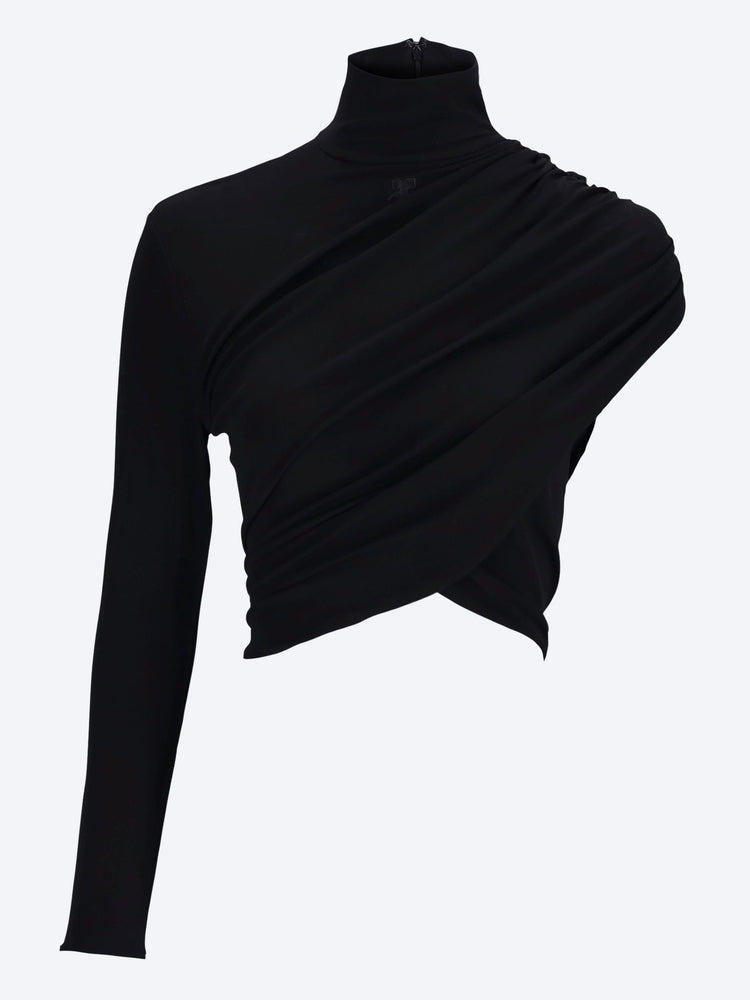 Asymmetrical twist jersey top 1