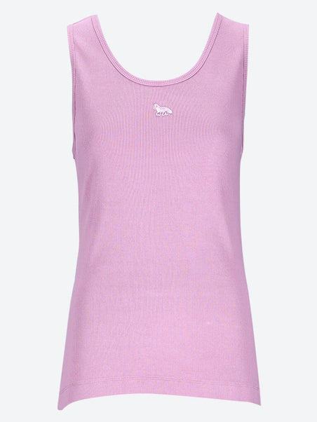 Baby fox patch ribbed tank top