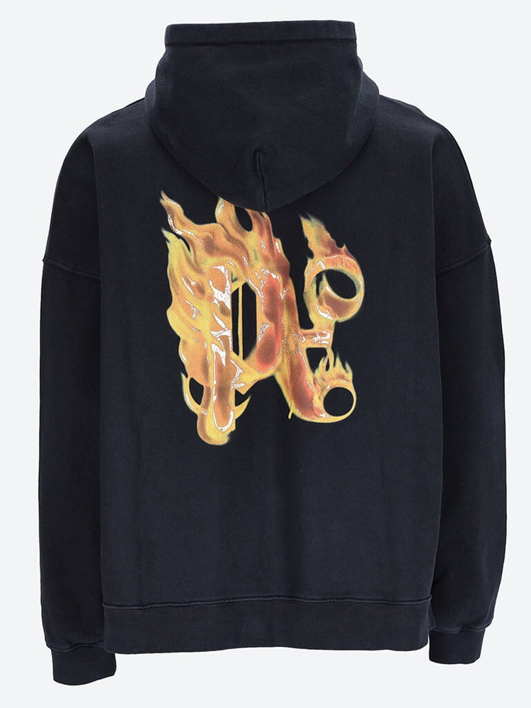 Back burning monogram hoodie 3
