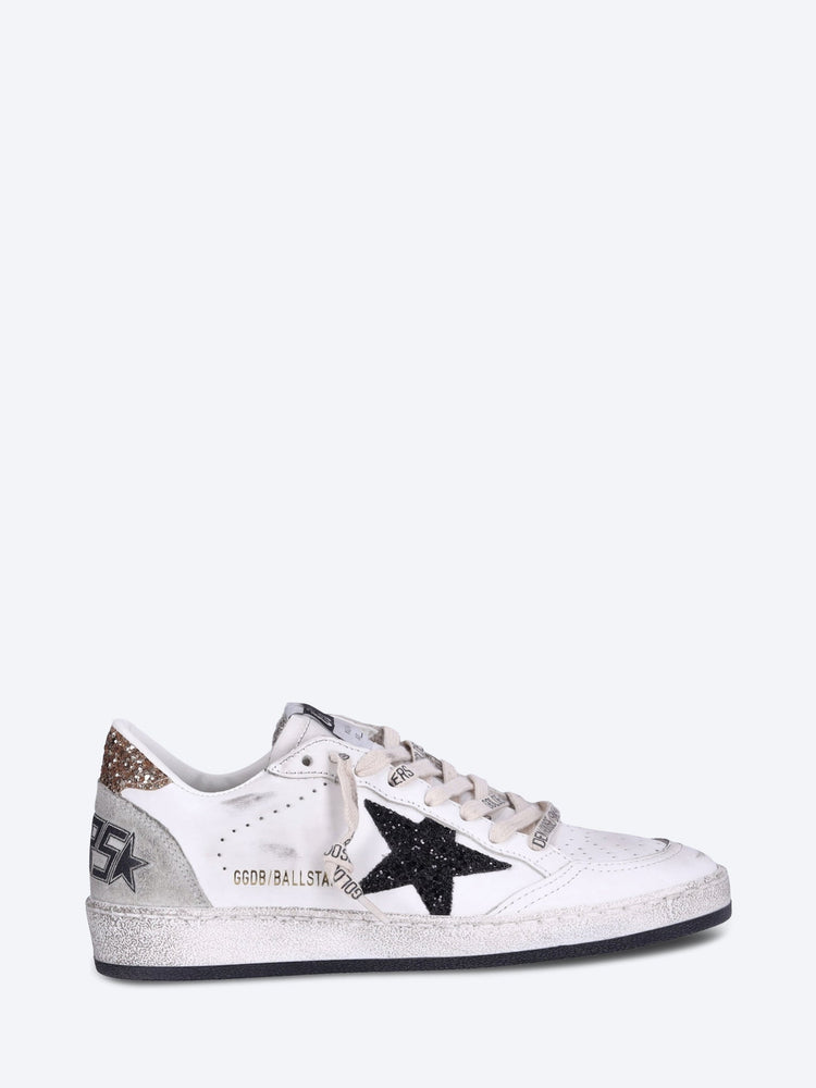 Ballstar leather upper toe glitter star suede sneakers 1