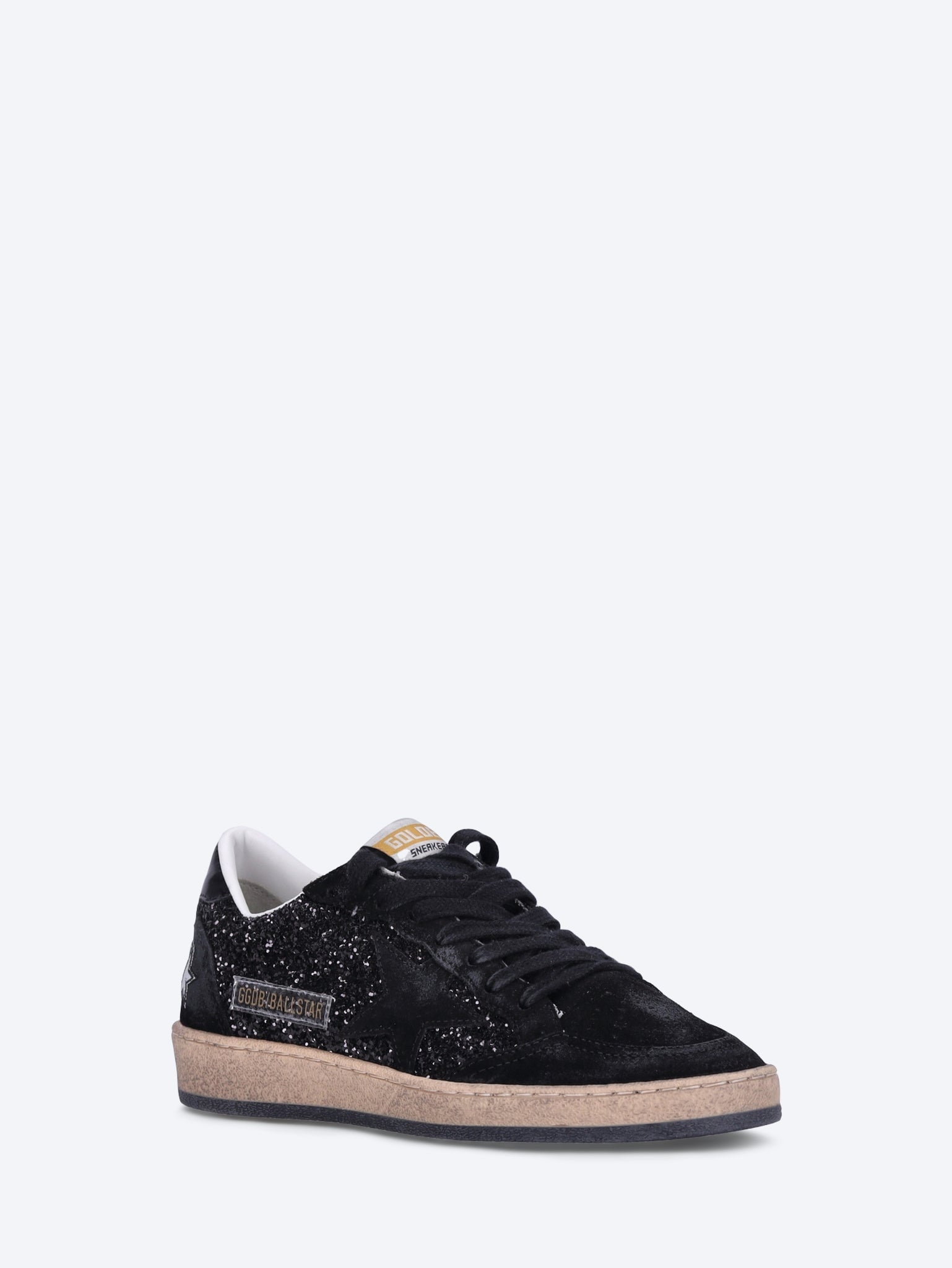 Ballstar glitter upper nylon tongue suede sneakers 2