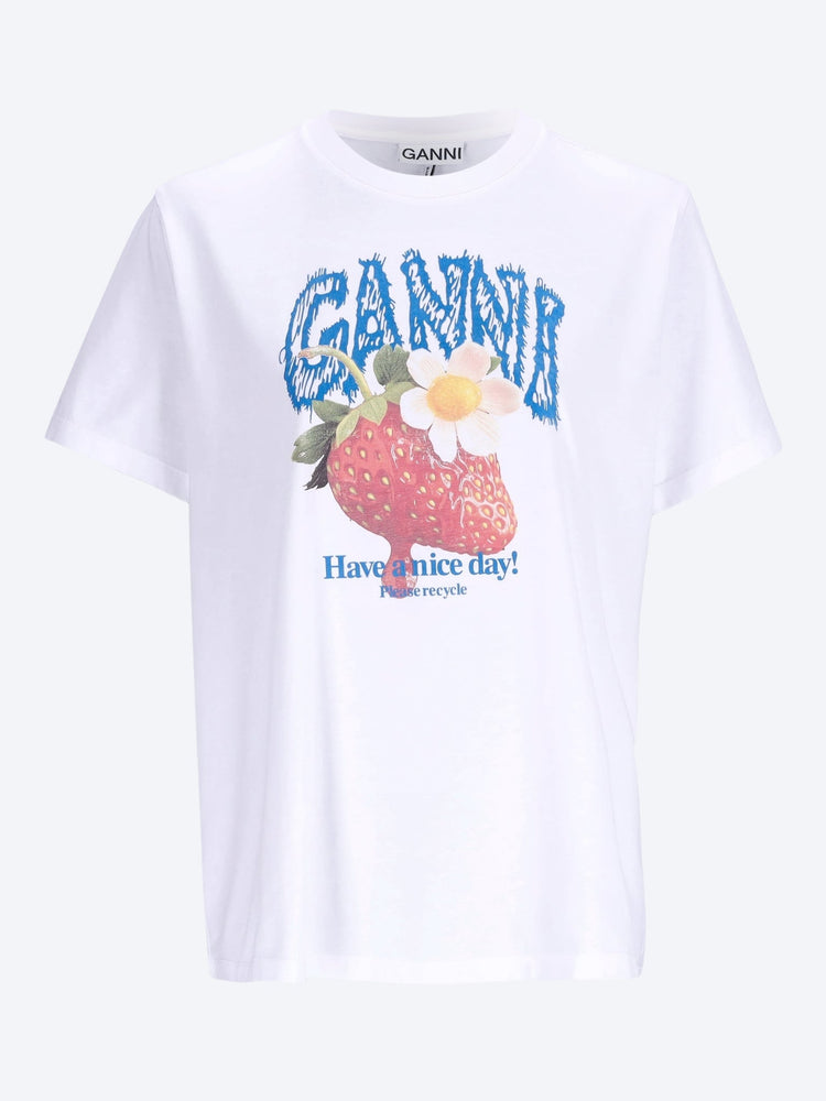 Basic cotton jersey strawberry t-shirt 1