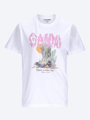 Basic cotton jersey t-shirt boots print ref: