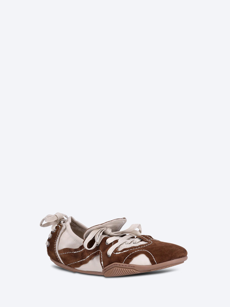 Wildleder-Ballerinas Bilaria mit Klappe 2