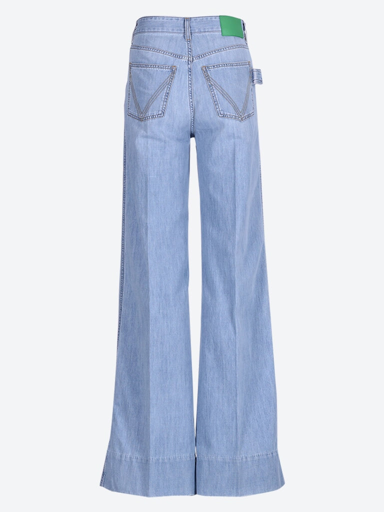 Pantalon de jambe en jean léger blanchi 3