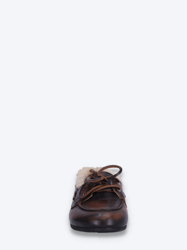 Boat brushed leather loafer 3