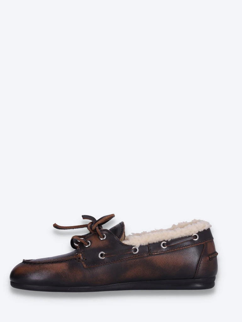 Boat brushed leather loafer 4