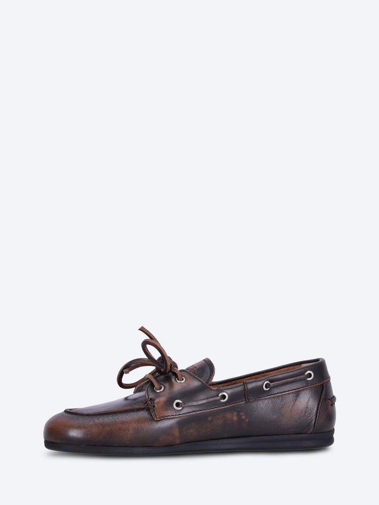 Boat brushed leather loafer 4