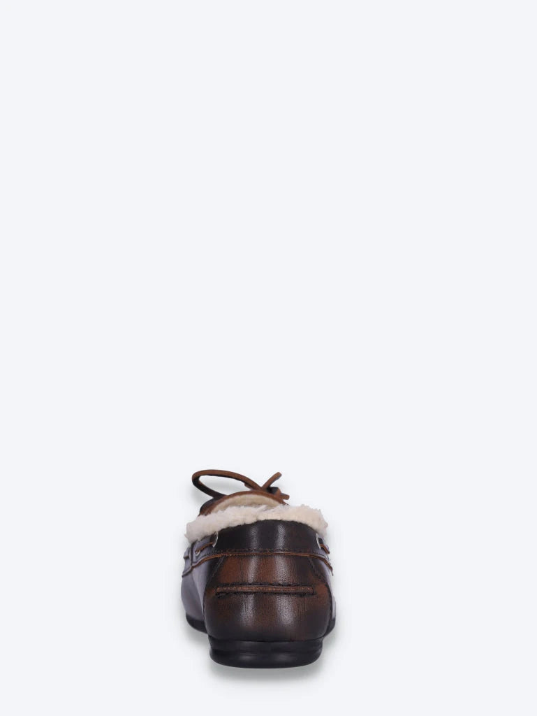 Boat brushed leather loafer 5