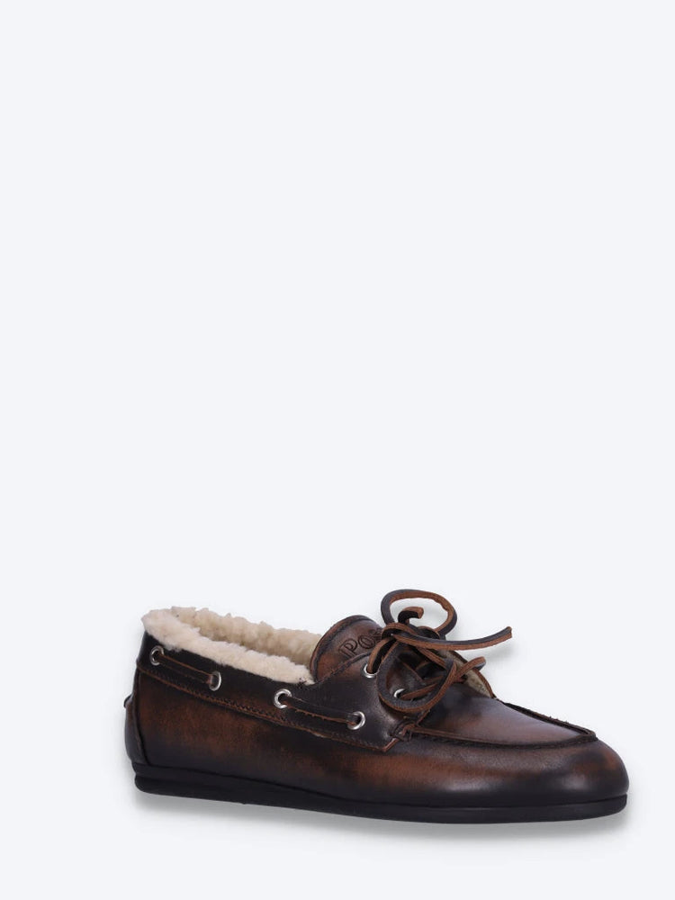Boat brushed leather loafer 2