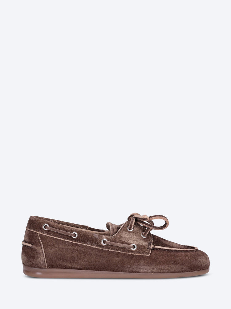 Boat brushed suede loafer 1