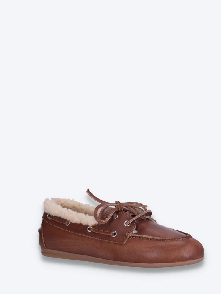 Mocassins bateau brossés - cuir fourrure 2